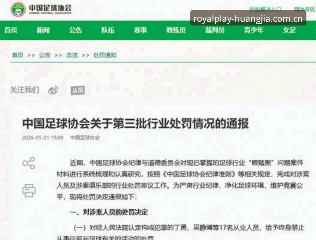 皇家国际官方网址安卓版 3个关键视角解读足协第三批禁足名单:从根源到行动的全景分析